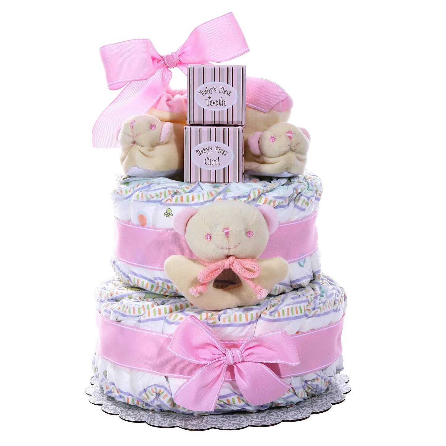 Alder Creek Gift Baskets Two-Tier Diaper Cake