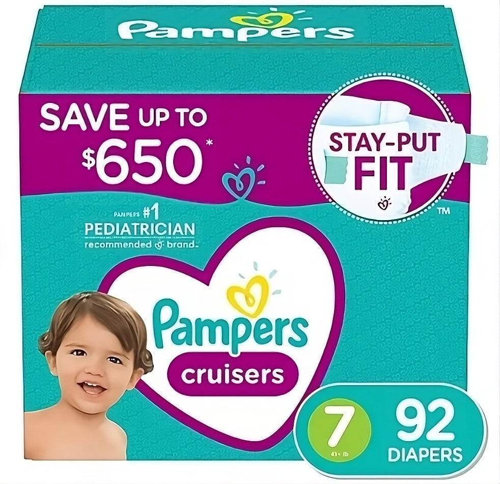 Pampers Cruisers Stay-Put Fit Diapers (Sizes:3-7)