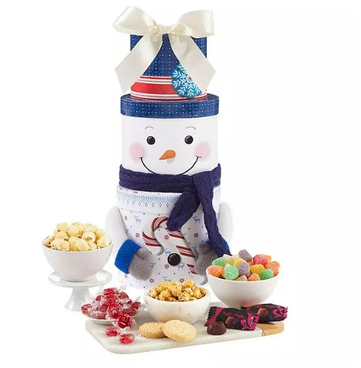 Snowman Holiday Cheer Treat Tower, 24.09 oz.
