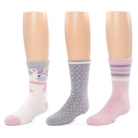Cuddl Duds Girls' Boot Sock, 3 pack