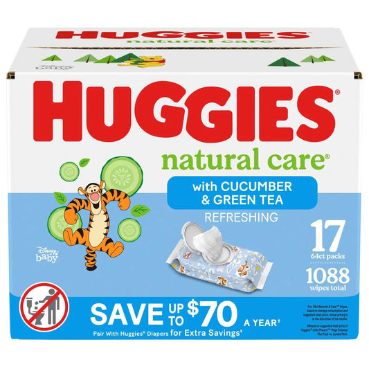 Huggies Natural Care Baby Wipes, Refreshing Clean