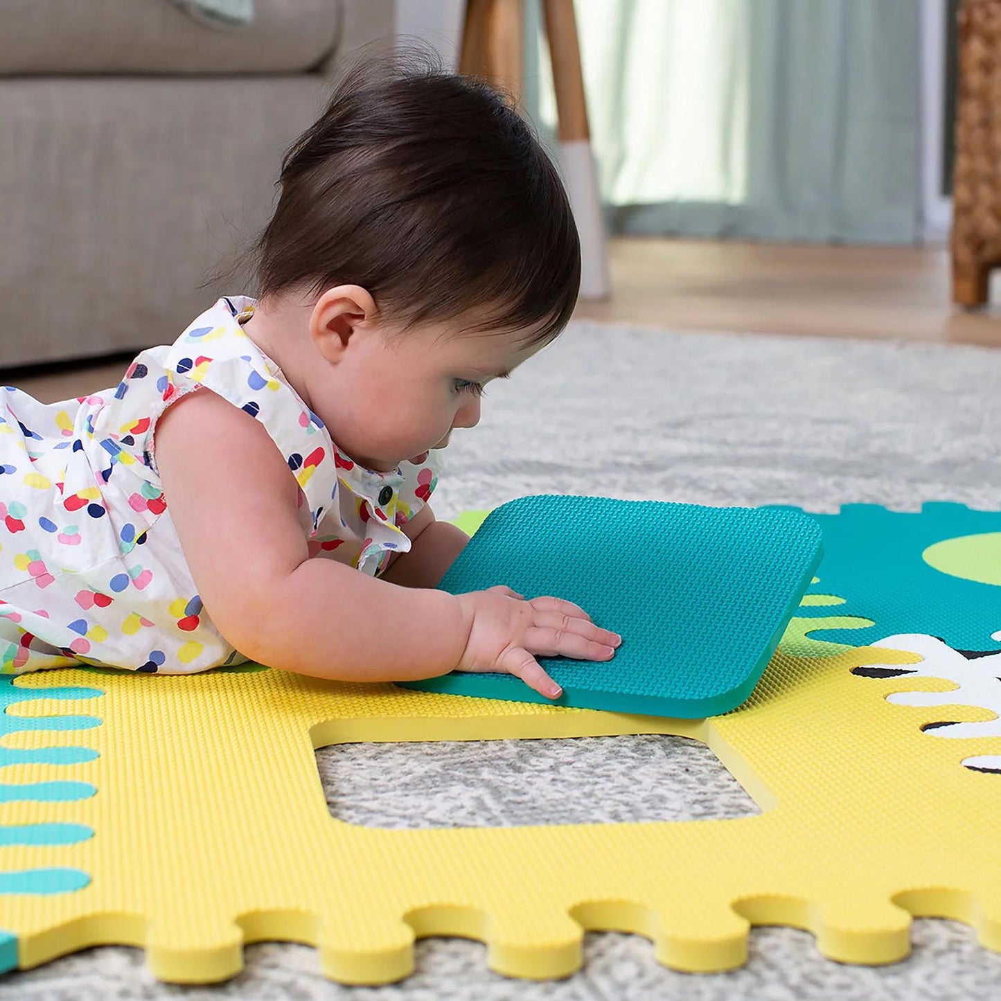 Infantino Soft Foam Puzzle Mat with Pop-Out Shapes