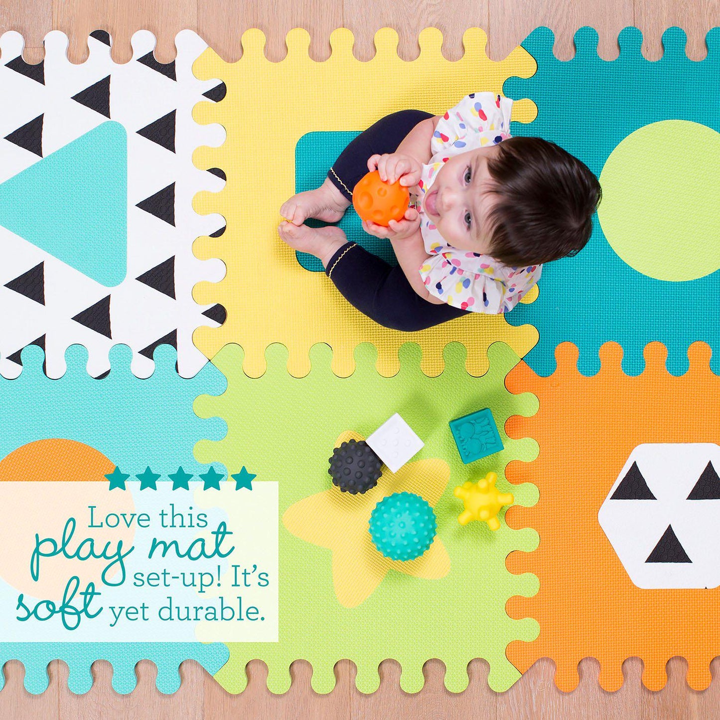 Infantino Soft Foam Puzzle Mat with Pop-Out Shapes