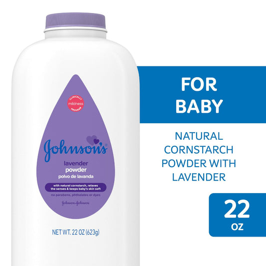 Johnson's Lavender Baby Powder with Cornstarch, Free of Talc