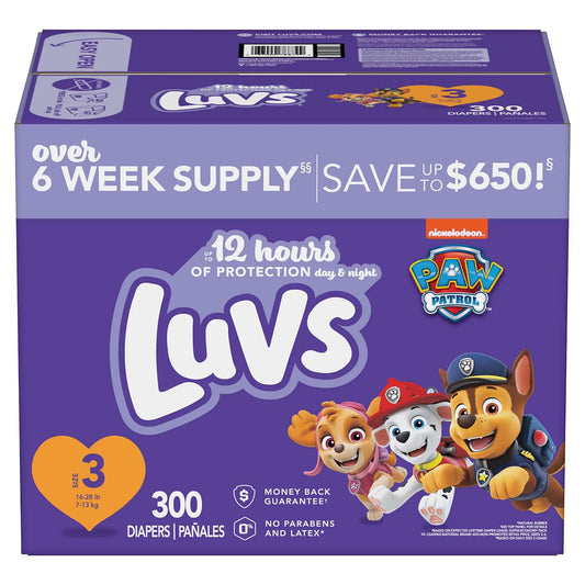Luvs Pro Level Leak Protection Diapers (Sizes 3 - 6)