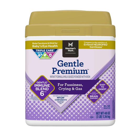 Member's Mark Gentle Premium Baby Milk-Based Formula with Iron, Gentle Immune Blend