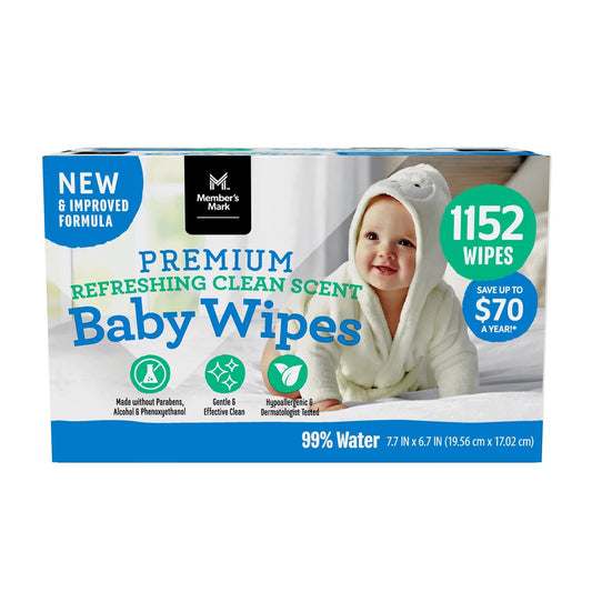 Member's Mark Premium Refreshing Clean Scented Baby Wipes