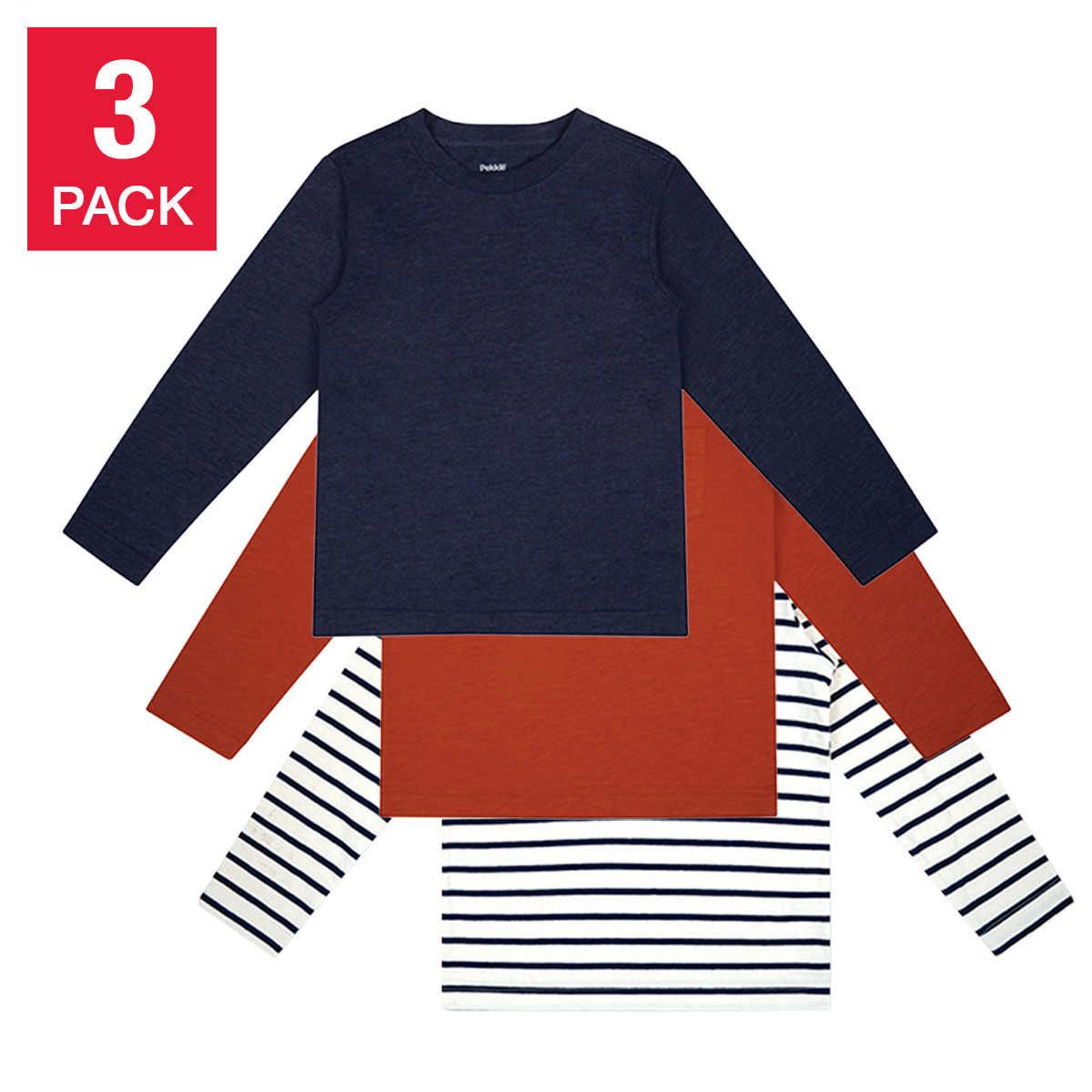 Pekkle Kids' 3-pack Long Sleeve Top