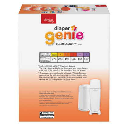 Playtex Diaper Genie Max Fresh Refill bags with a Clean Laundry Scent, 1,080 count
