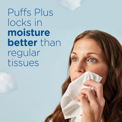 Puffs Plus Lotion 2-Ply Facial Tissues, Cube Boxes (72 tissues/box, 12 boxes)