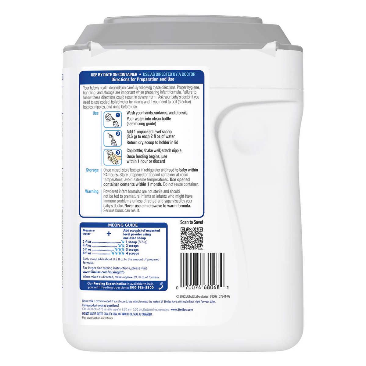 Similac 360 Total Care with 5 HMO's, Non-GMO Infant Formula Powder, 40 oz