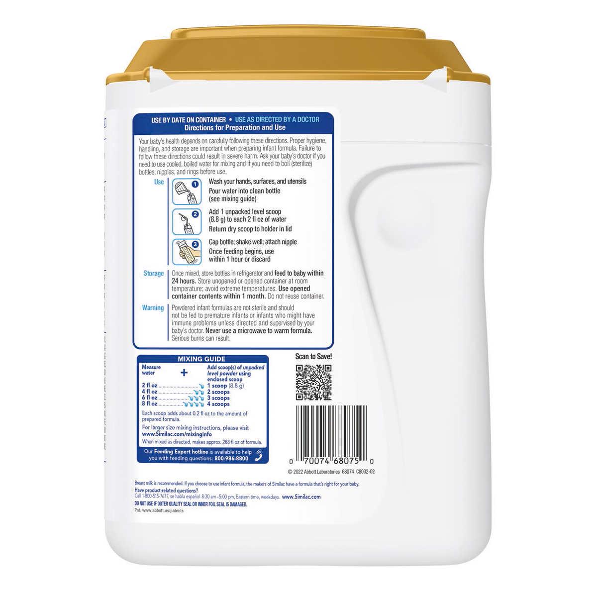 Similac 360 Total Care Sensitive with 5 HMO's, Non-GMO Infant Formula Powder, 40 oz
