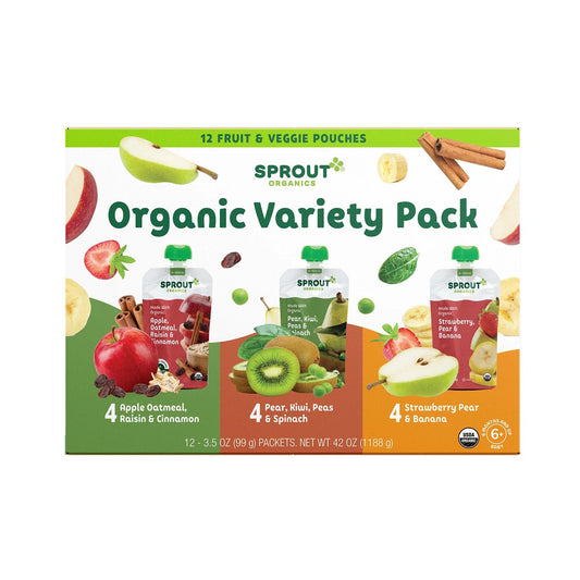 Sprout Organics Stage 2 Baby Food Pouches Variety Pack (12 ct.)