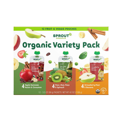 Sprout Organics Stage 2 Baby Food Pouches Variety Pack (12 ct.)